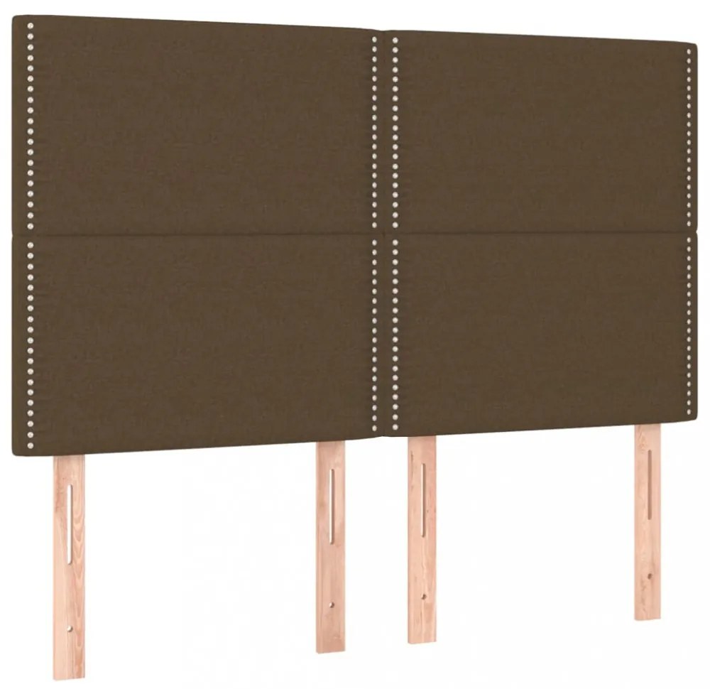 4 db sötétbarna szövet fejtámla 72 x 5 x 78/88 cm