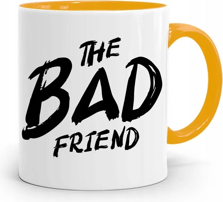 Sárga Vicces Bögre The Bad Friend fényképes nyomtatással