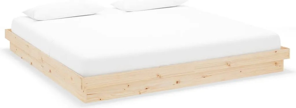 vidaXL tömör fa ágykeret matrac nélkül 200 x 200 cm