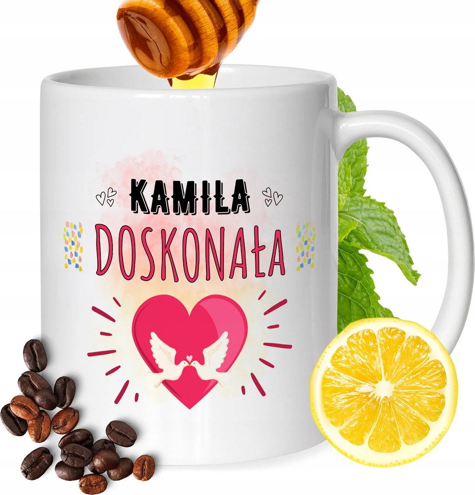 Bögre Kamilla Barátnőknek Ajándék Nyomtatott Fehér 330ml