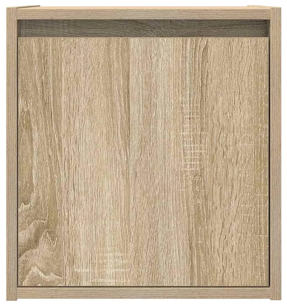 2 db sonoma tölgy falra szerelhető éjjeliszekrény 38x34x40 cm