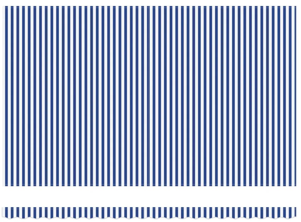 Automatikus Behúzható Napellenző Kék és Fehér 500x300 cm