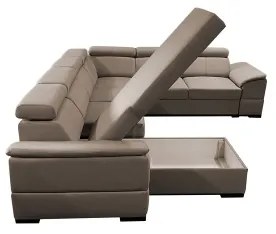 Ággyá alakítható ülőgarnitúra univerzális U-alakú sarokkal és tárolóhellyel GRANADA, bézs