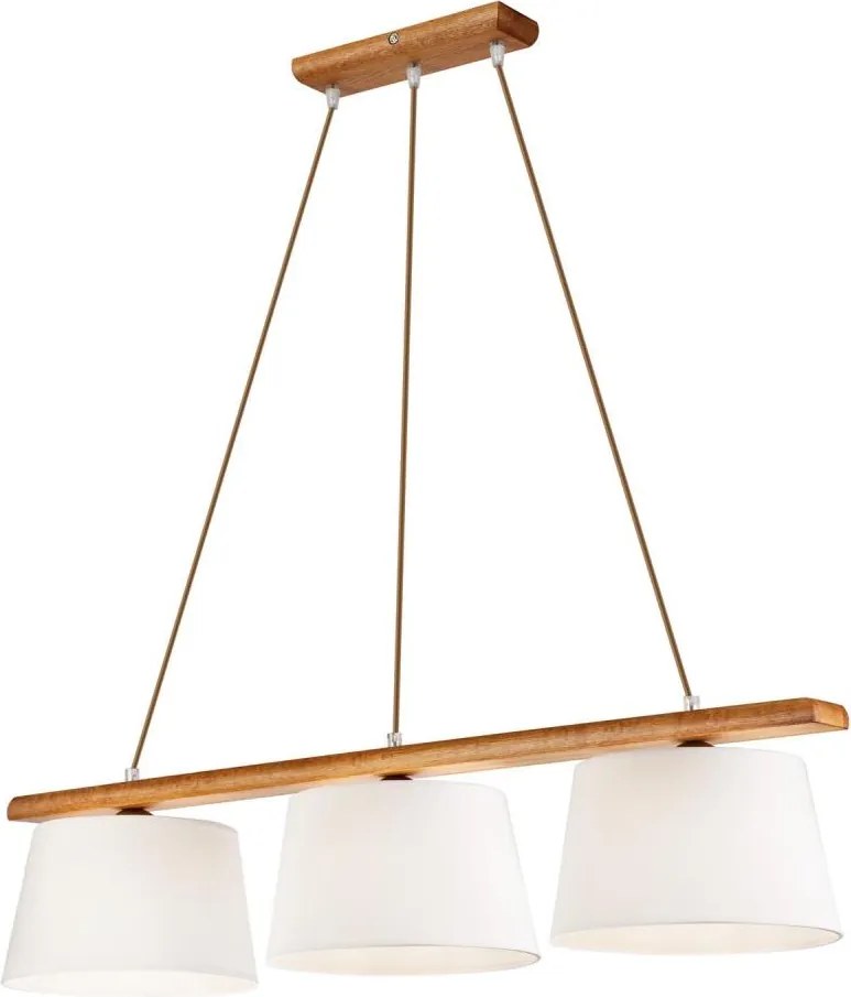 AIDA kábeles csillár 3xE27/60W/230V, tölgy