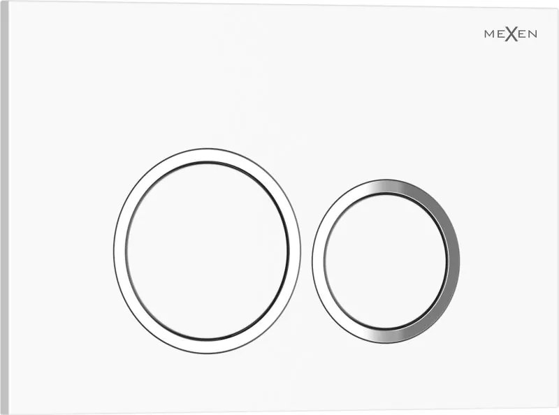 Mexen Tex 01 öblítőgomb, fényes fehér - 6101-01