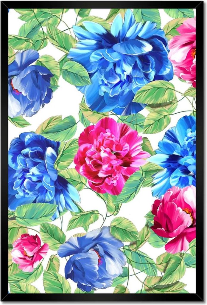 Poszterek keretben 40x60 Színes virágok Virágok