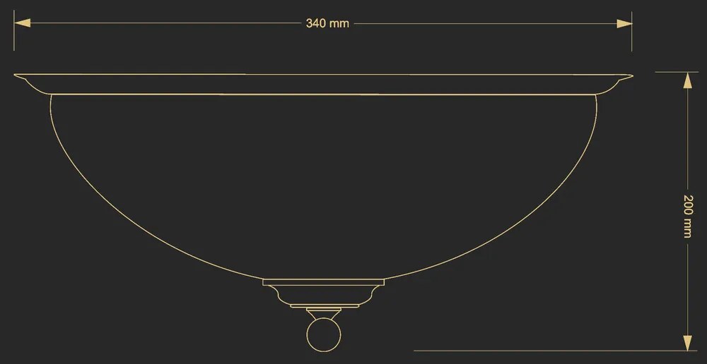 KUTEK LID-PL-2-P LIDO Klasszikus Mennyezeti Lámpa E27 IP20