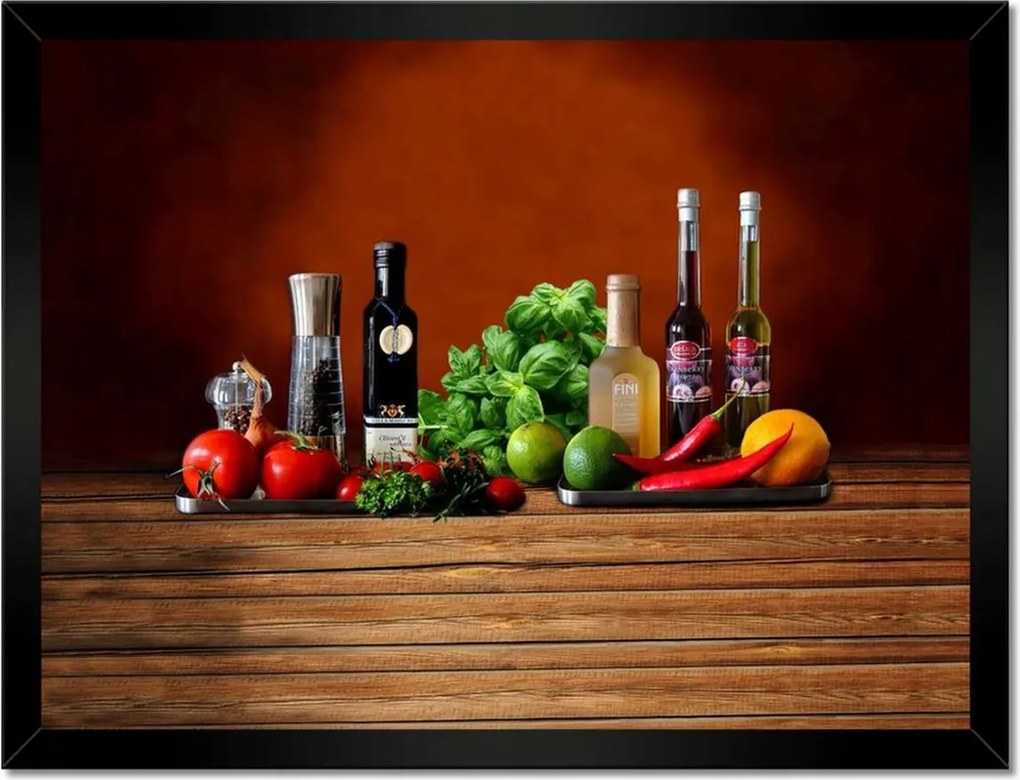 Poszterek keretben 40x30 Fűszerek a konyhába