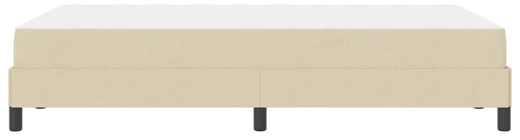 Boxrugós ágy matracmal Krém 120 x 190 cm szövet