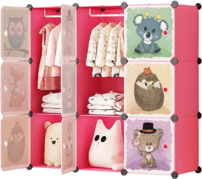 Moduláris Szekrény Gyerekszobába RX25 Gardróbszekrény 9 Ajtó Modul