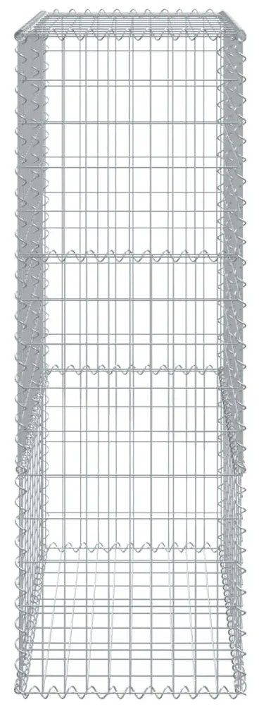 horganyzott vas gabion kosár fedéllel 100 x 50 x 150 cm