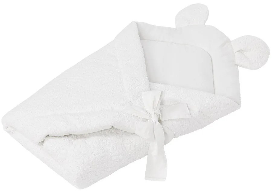 Fehér buklé babapólya 35x65 cm – Meowbaby