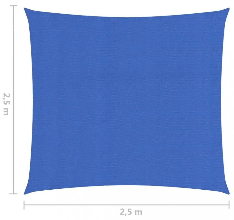 kék HDPE napvitorla 160 g/m² 2,5 x 2,5 m