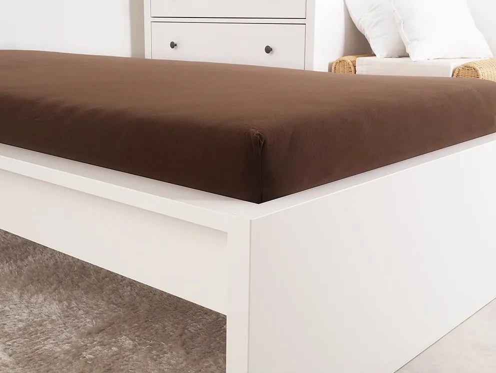 Jersey lepedő kiságyba EXCLUSIVE 70x140 cm sötétbarna