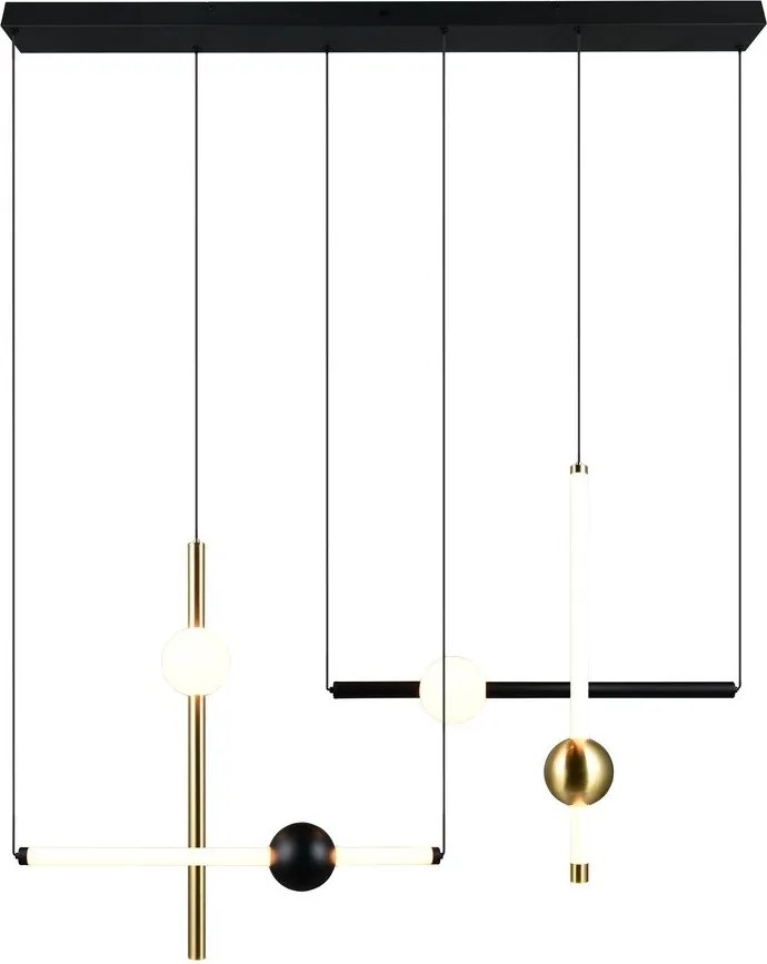 Fekete-aranyszínű LED dimmelhető függőlámpa Melita – Trio