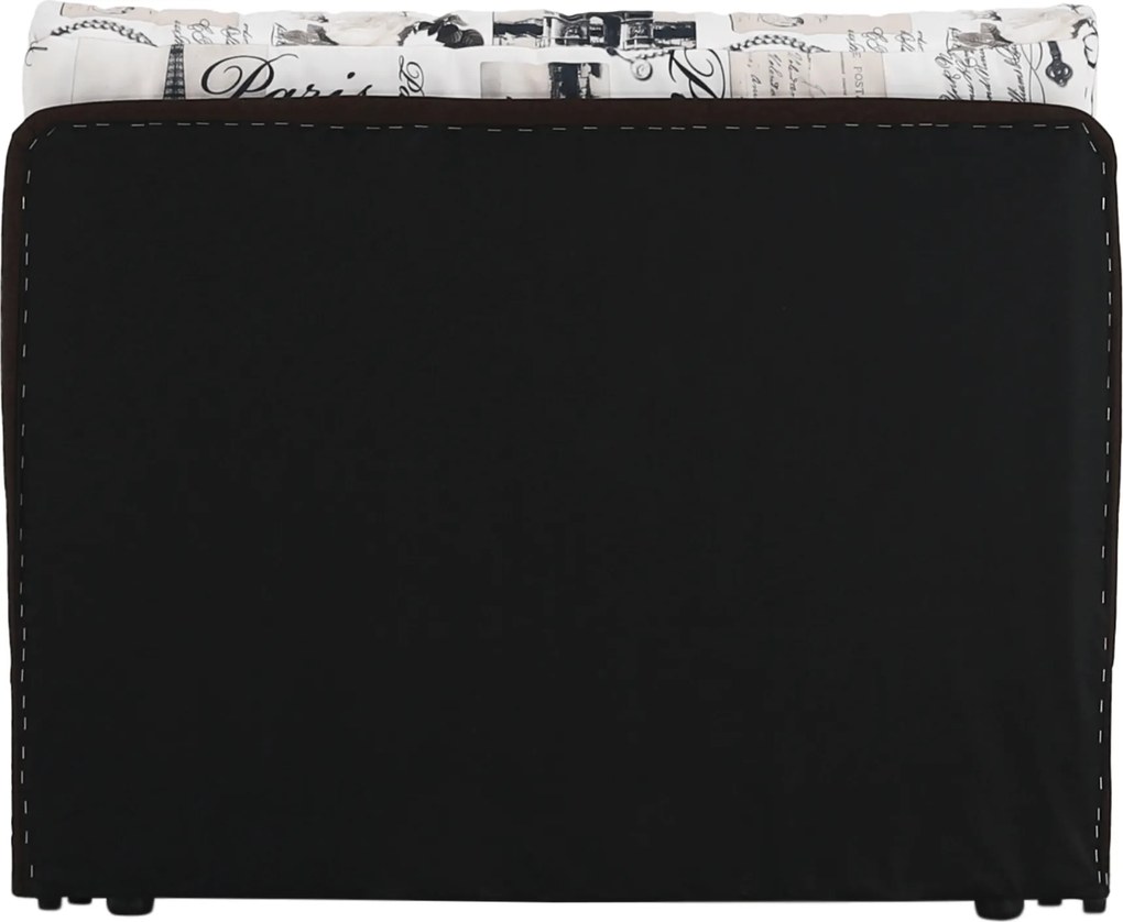 Kinyitható fotel, barna/minta, KENY NEW