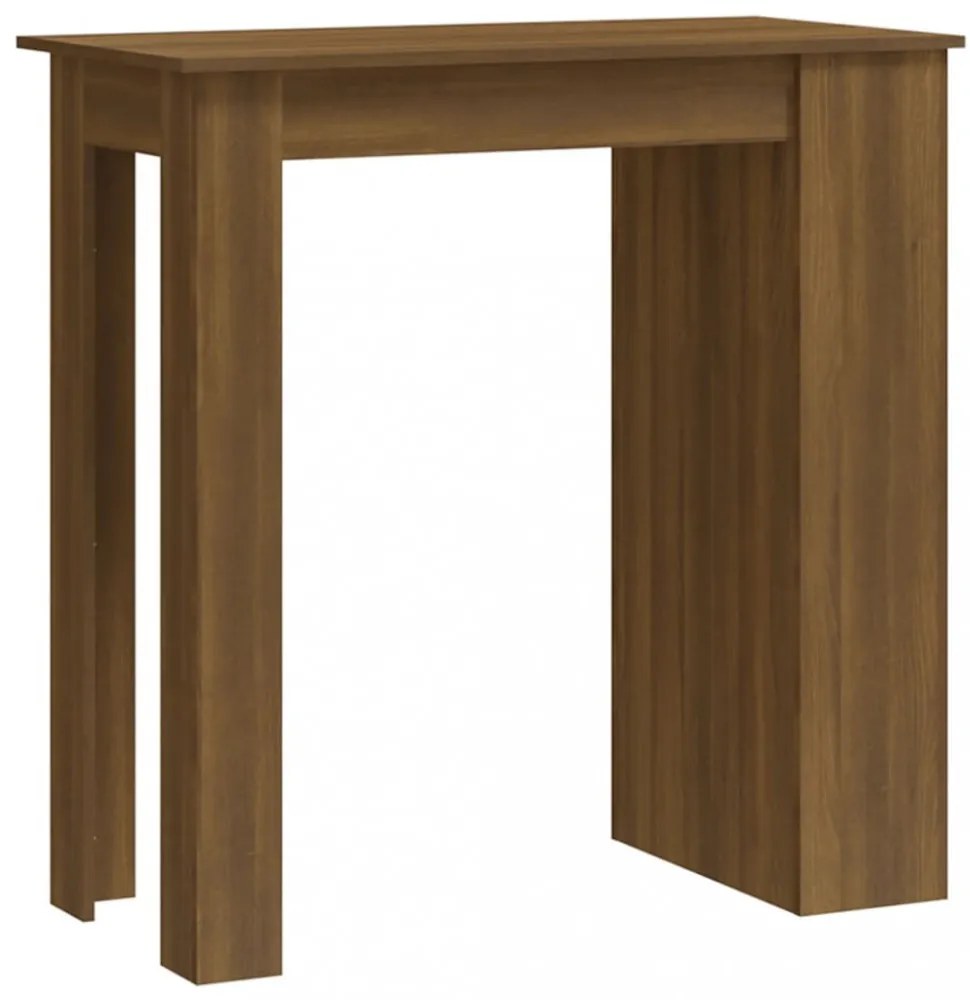 barna tölgy színű bárasztal tárolópolccal 102 x 50 x 103,5 cm