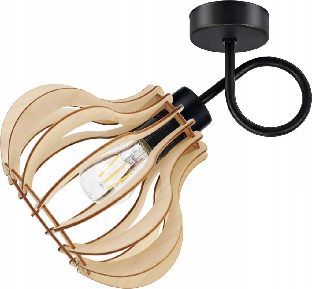 Lámpa fali csillár 1x E27 fix Loft fa