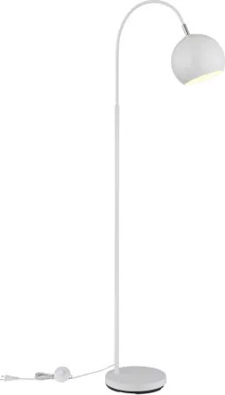Globo 24779W Állólámpa, fém fehér matt, kábel PVC fehér, lábpedálos kapcsoló a kábelen, HxSzxM: 580x250x1500mm, kábel hossza 1800mm, 1x E27 60W 230V izzó nélkül