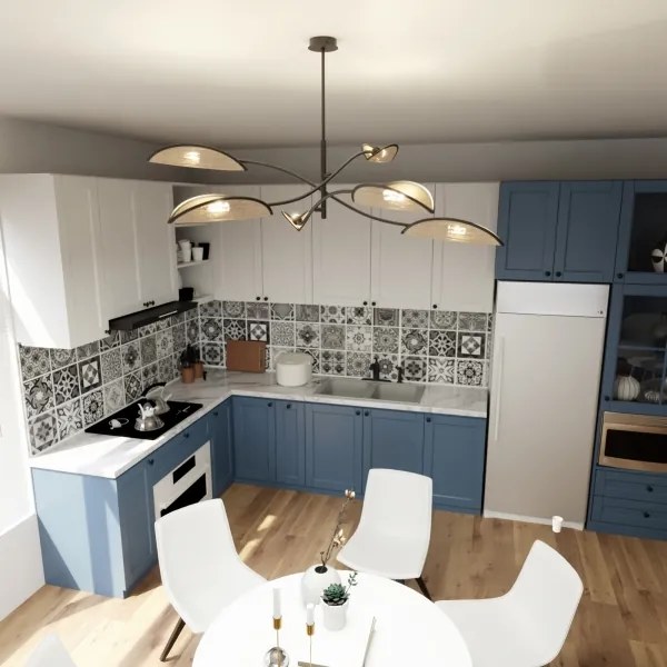 Csillár rúdon LOTUS 6xE14/10W/230V fekete/bézs