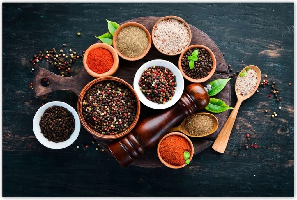 Poszterek 120x80 Bors színes só deszka