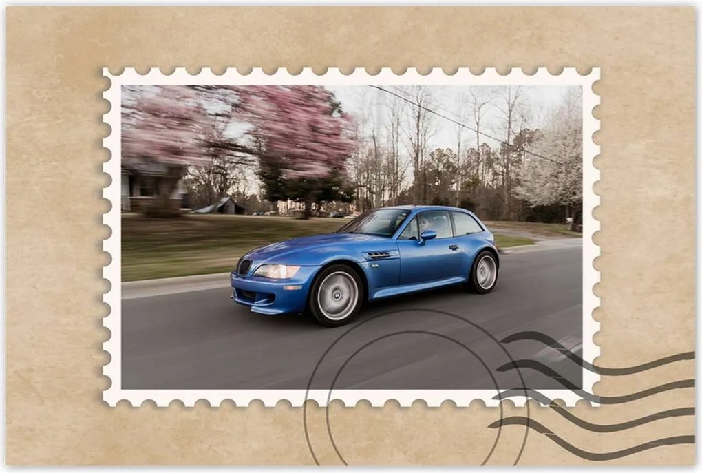 Poszter 60x40 Kék Bmw autó