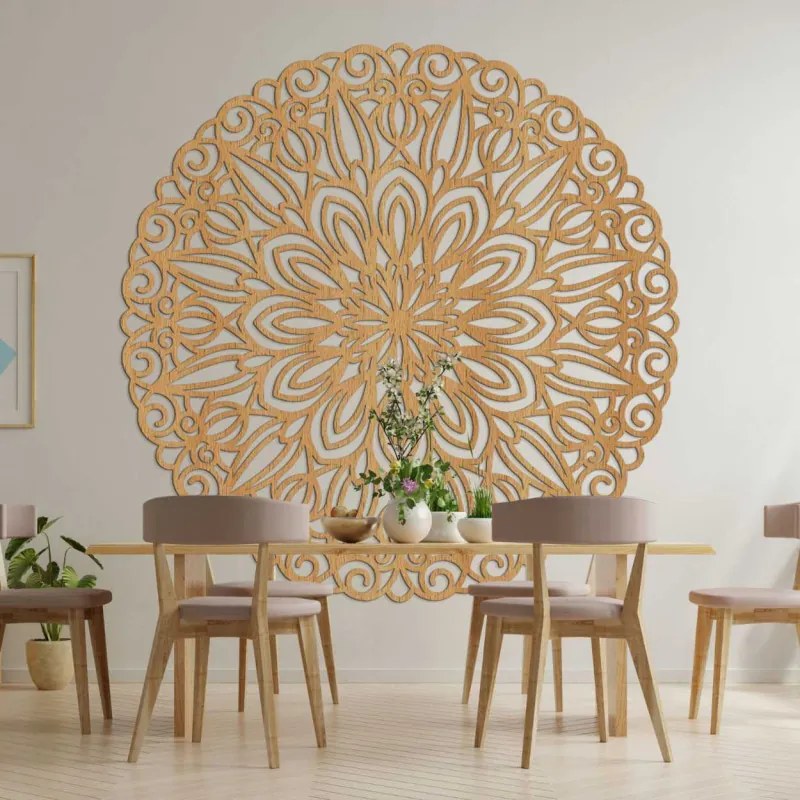 Faragott fali mandala, az idő virága - ORIN