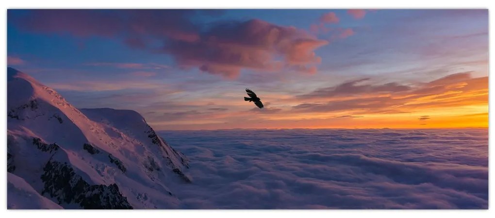 Kép naplementekor, Mt. blanc (120x50 cm)