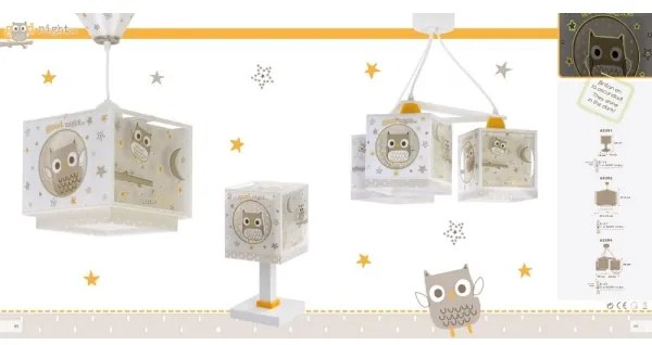 Dalber D-63394 - Gyerek csillár GOOD NIGHT 3xE27/60W/230V