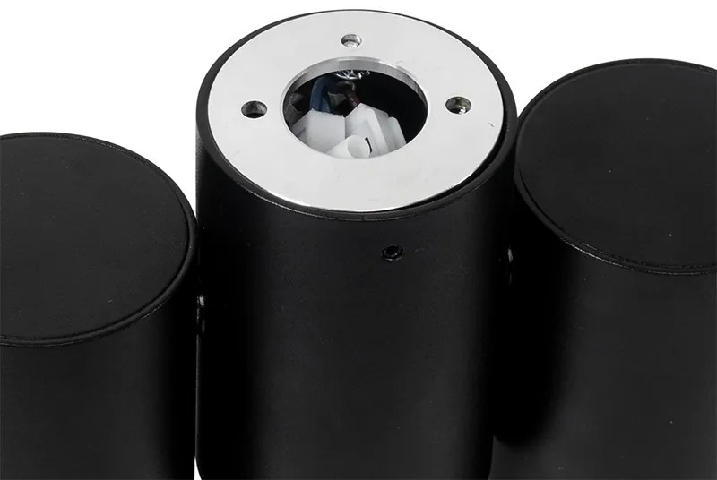 Design spotlámpa fekete 2-lámpás állítható - Michael