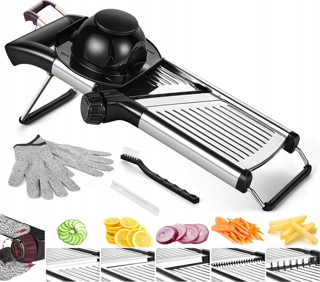 Zöldségszeletelő Állítható Reszelő Mandolin Szeletelő