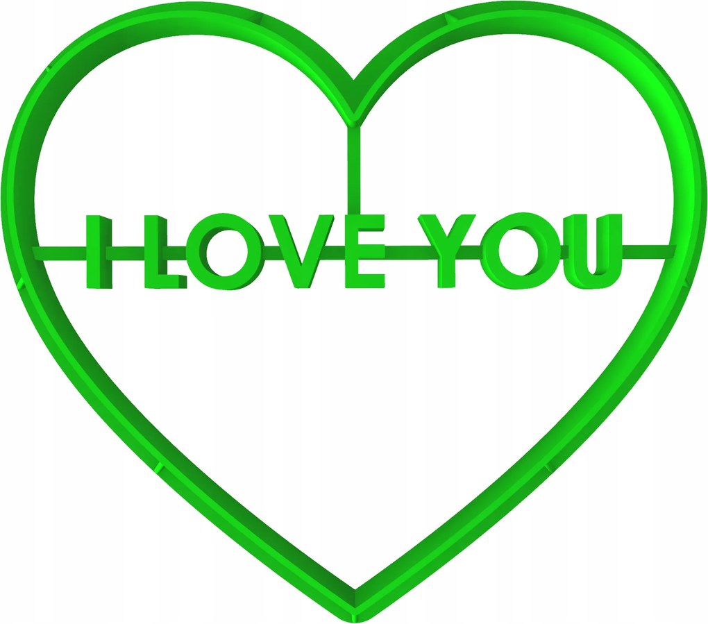 Prémium Mézeskalács lyukasztó keksz Valentin Nap Szív I Love You 8cm