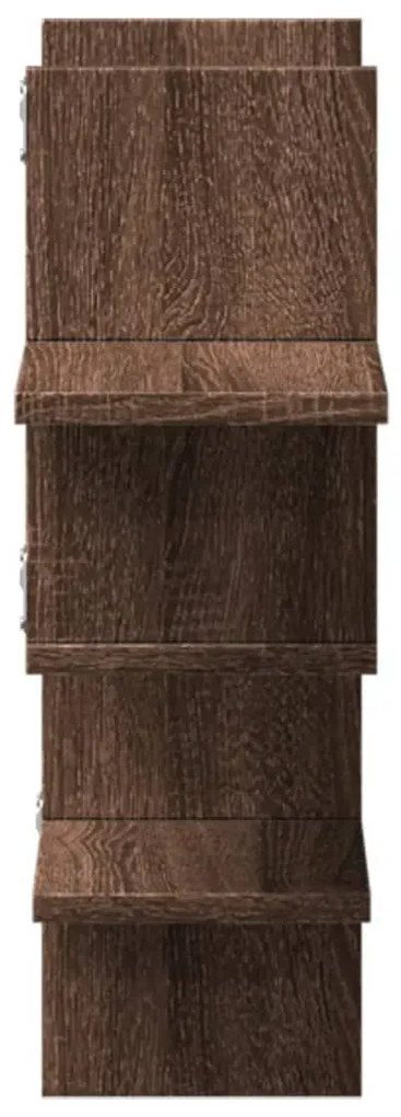 barna tölgy színű szerelt fa fali polc 124,5 x 18 x 60,5 cm