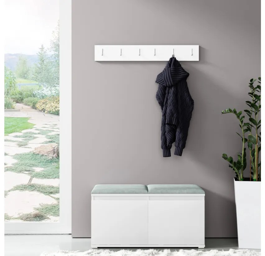 EUGENIO 5 előszoba összeállítás, 100x49,5x40, tölgy artisan/černá/trinity 15