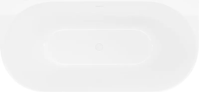 Mexen Oval Slim szabadon álló fali kád 170 x 80 cm, fehér, fehér túlfolyó - 52661708000-20