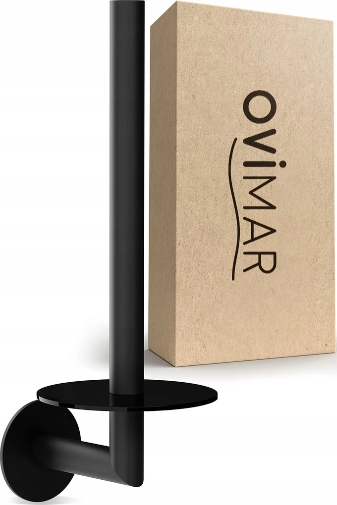 Ovimar Wc-tartó Két Tekercs Papírhoz Fekete 28,5cm