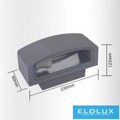 ELDLUX ES29-G Modern Kültéri Fali Lámpa IP44