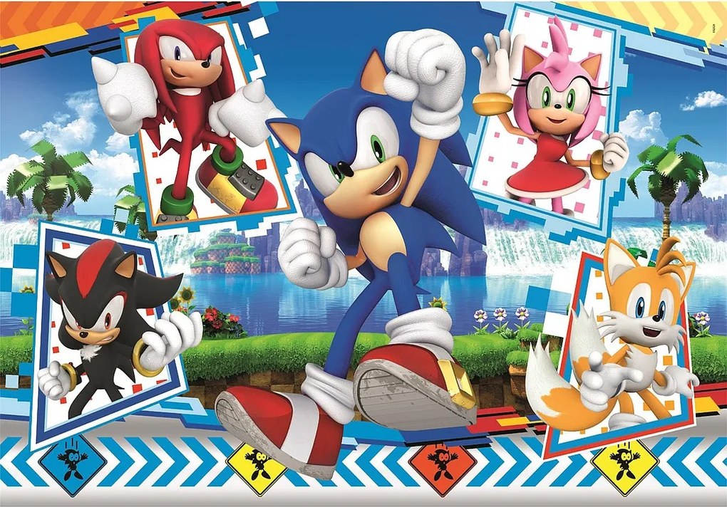 Sonic a sündisznó Green Hill 24 db-os maxi puzzle Clementoni