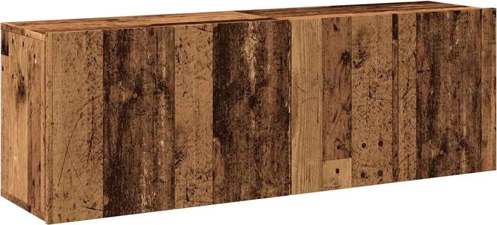 vidaXL 2 db antik fa színű falra szerelhető TV-szekrény 60 x 30 x 41cm