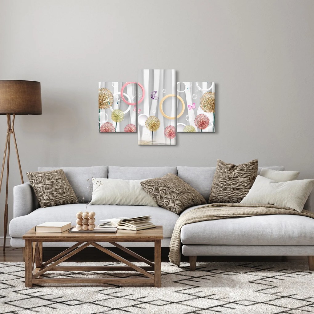 Absztrakt pitypangos kép (90x60 cm)