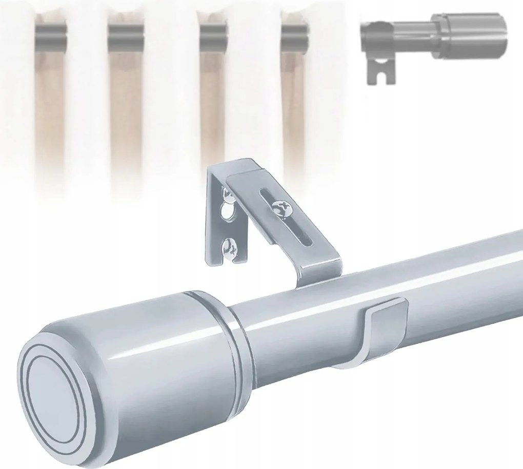 Függönykarnis ablakhoz, állítható, szimpla karnis 220-320 cm