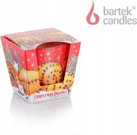 Karácsonyi gyertya üvegben Karácsonyi Narancs szegfűszeggel 115g