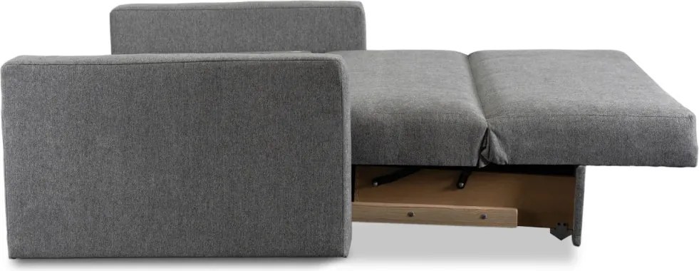 2 db-os szett, kétszemélyes ágyazható fotel szürke színben MILAN 2