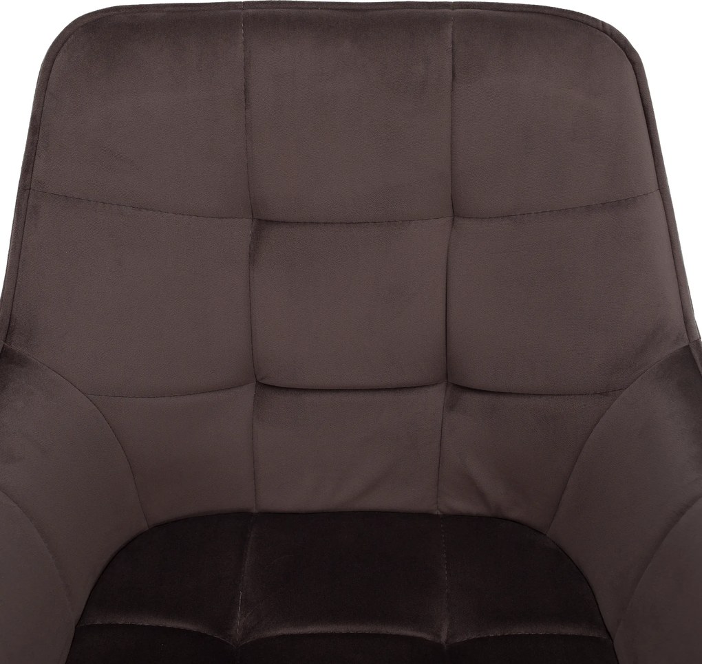 Design fotel, szürkésbarna Velvet/fekete, PETIN