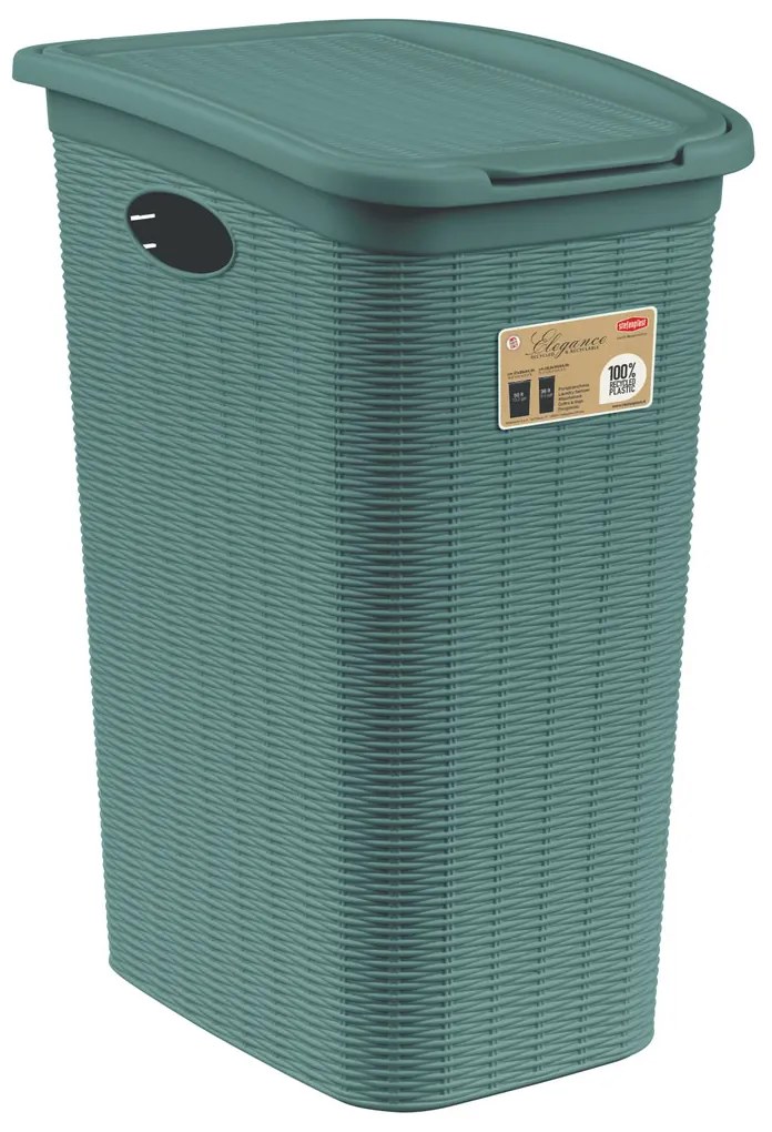 STEFANPLAST Elegance szennyestartó kosár 36 L, zöld-szürke