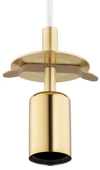 Argon 8507 - Csillár zsinóron PALOMA 1xE27/15W/230V átm. 25 cm arany/fehér