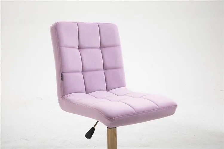 HR7009CROSS Halványlila modern velúr szék arany lábbal