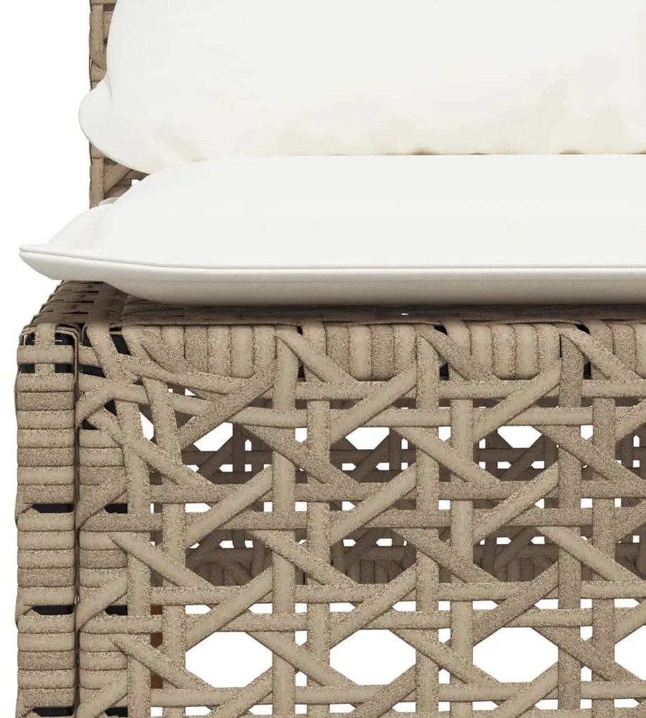 6 részes bézs polyrattan kerti ülőgarnitúra párnával