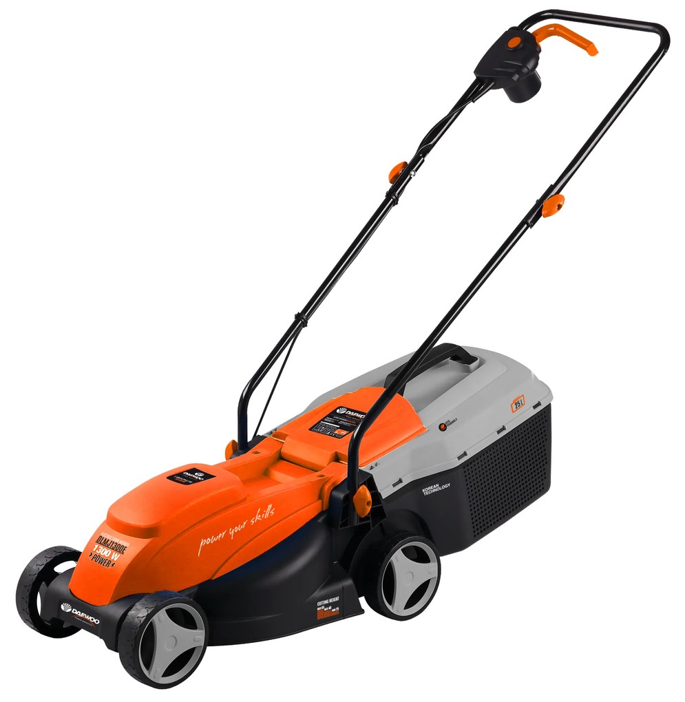 Daewoo DLMJ1300E elektromos fűnyíró 25L gyűjtővel