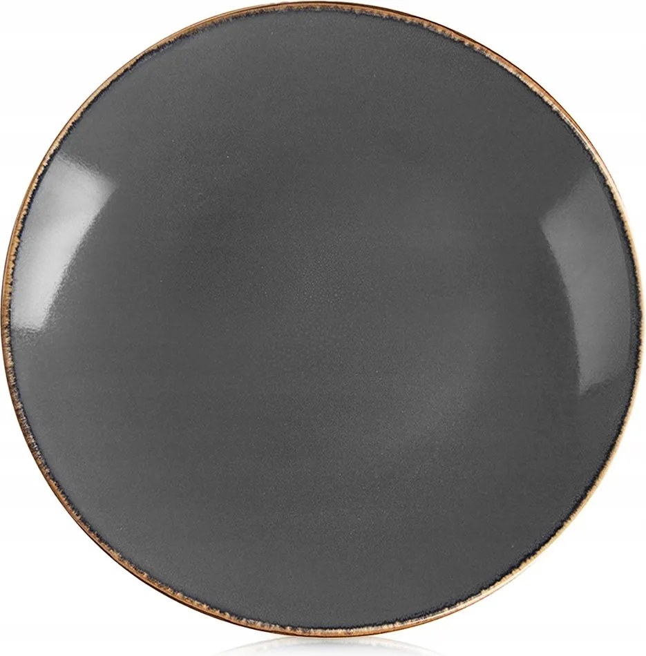 Desszert Tányér Kerámia Szürke Torta Snack Csempe Kerek